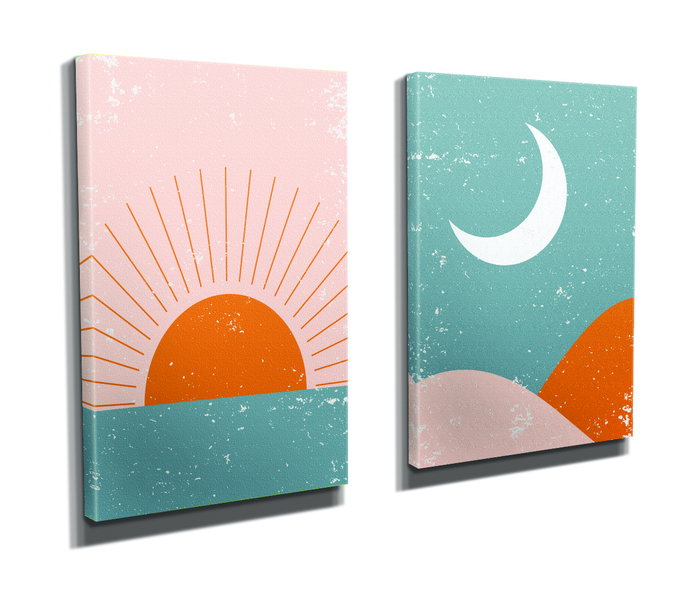 Wallity IDC02 Conjunto de 2 Lienzos Decorativos 30 x 40 cm